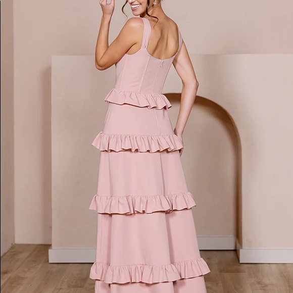 Revelry Sloane Crepe Dress in Black - Picture 2 of 7